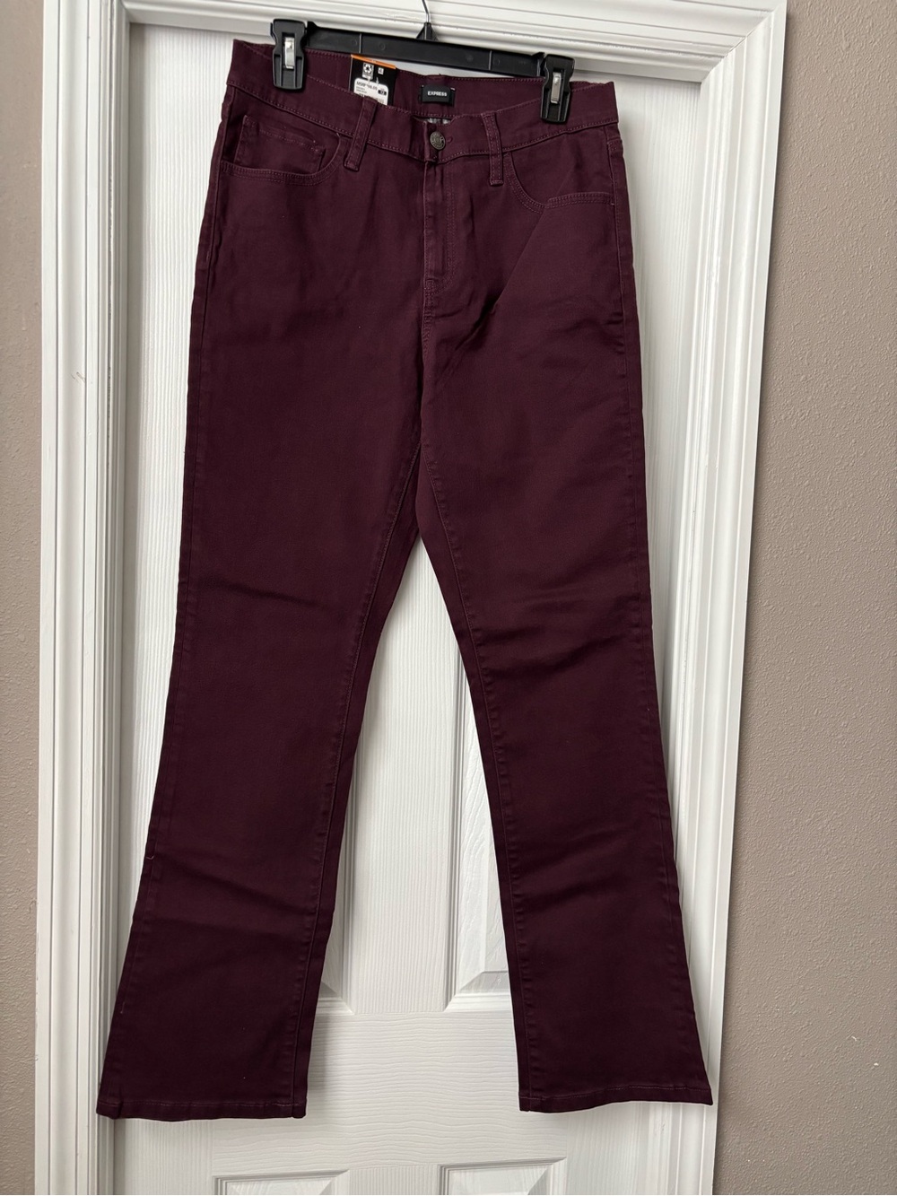Express Women's Wine Wash Straight-Leg Pants